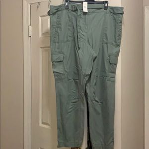 NWT LOFT Green Utility Cargo Pants Sz 18